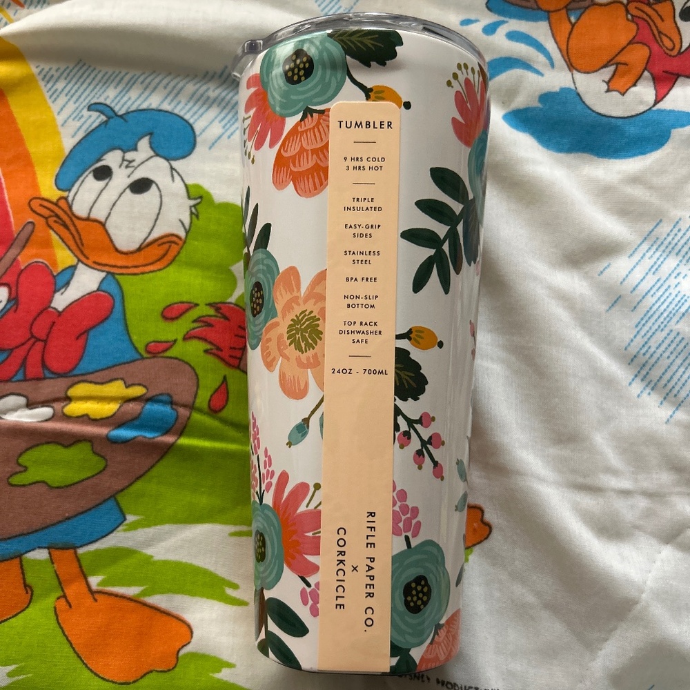 Rifle Paper Co x Corkcicle hot cold large stainless steel tumbler - 24 oz 700ml
